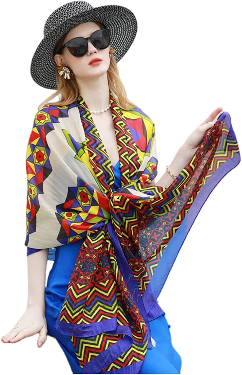 Xinmurffy Mulberry Silk Fashion Travel Scarf for Women Lightweight Large Pashmin