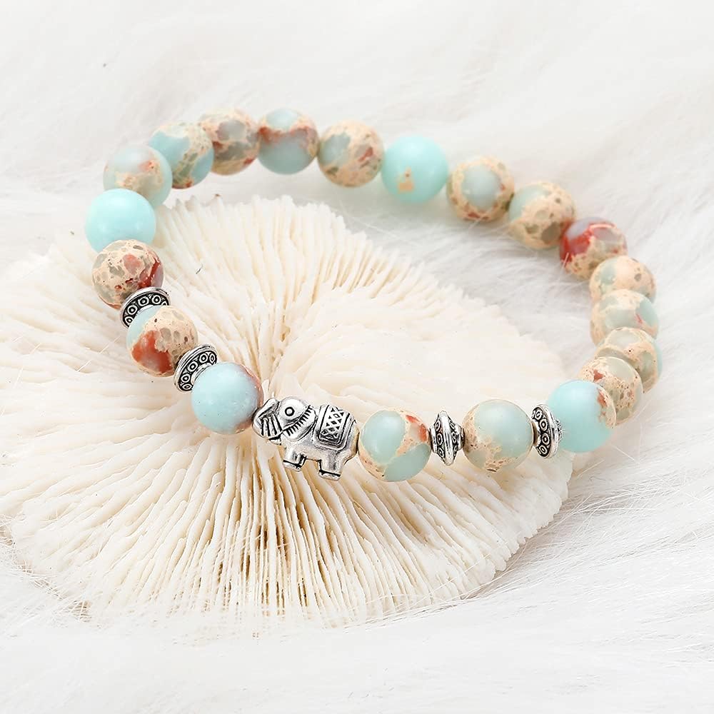 Boho Beaded Chakra Bracelets for Women