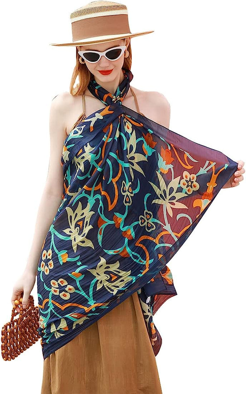 Xinmurffy Mulberry Silk Fashion Travel Scarf for Women Lightweight Large Pashmin