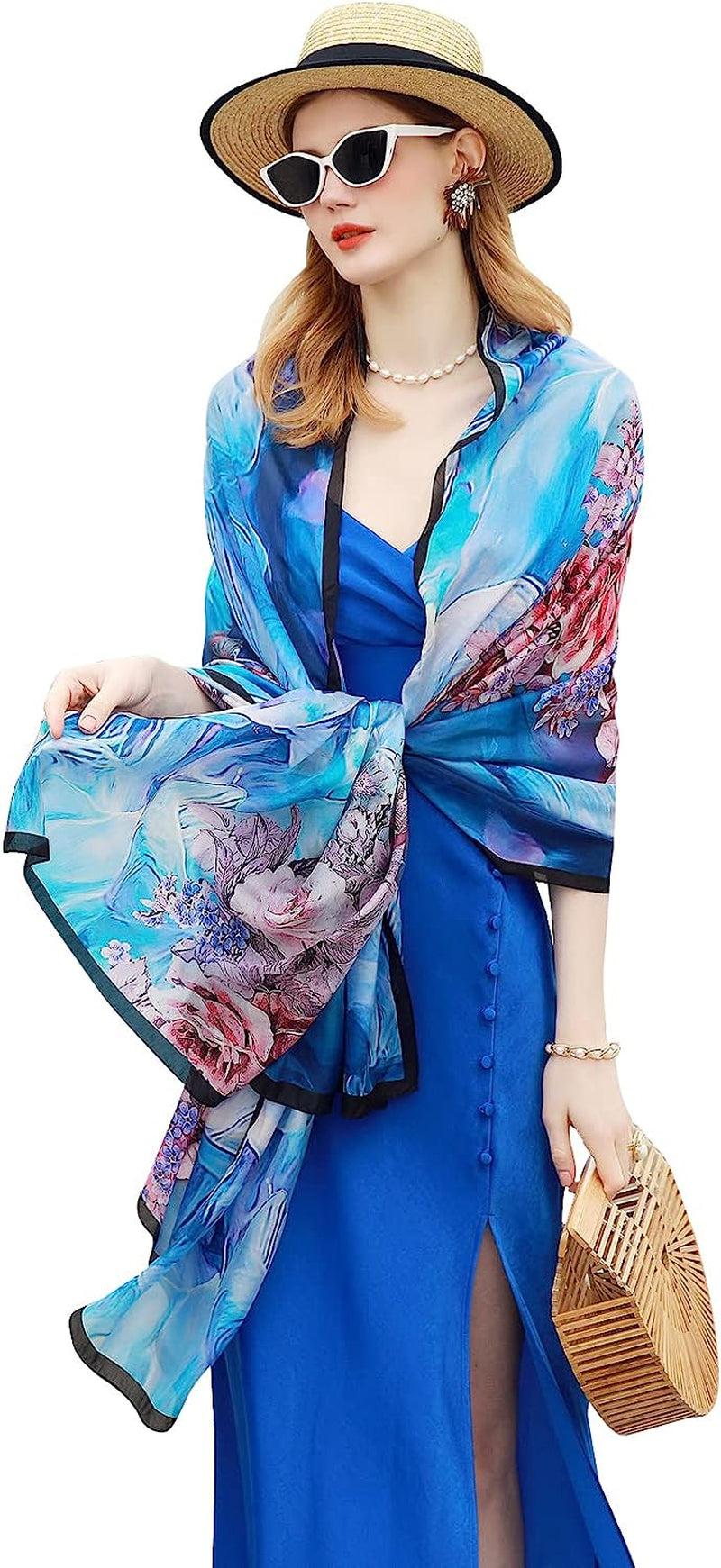 Xinmurffy Mulberry Silk Fashion Travel Scarf for Women Lightweight Large Pashmin