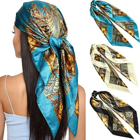 Versatile silk feeling scarf