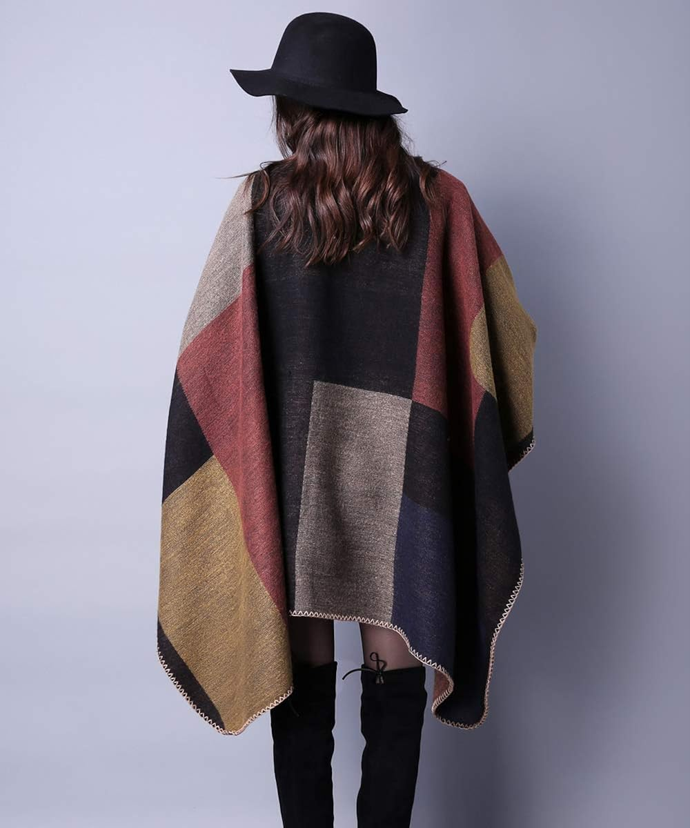 Women's Shawls and Wraps Open Front Poncho