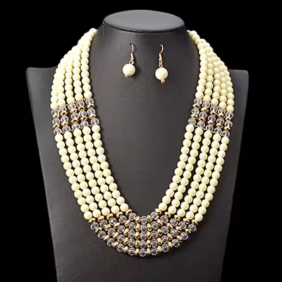 UDDEIN African Beads Jewelry Sets Statement necklace & pendant bib beads handmade jewelry