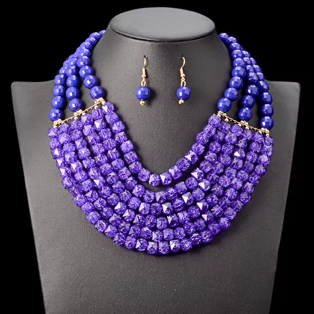 UDDEIN African Beads Jewelry Sets Statement necklace & pendant bib beads handmade jewelry