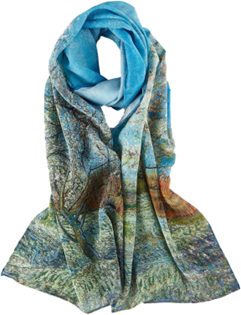 Long Crepe Silk Scarf Classic Art Print