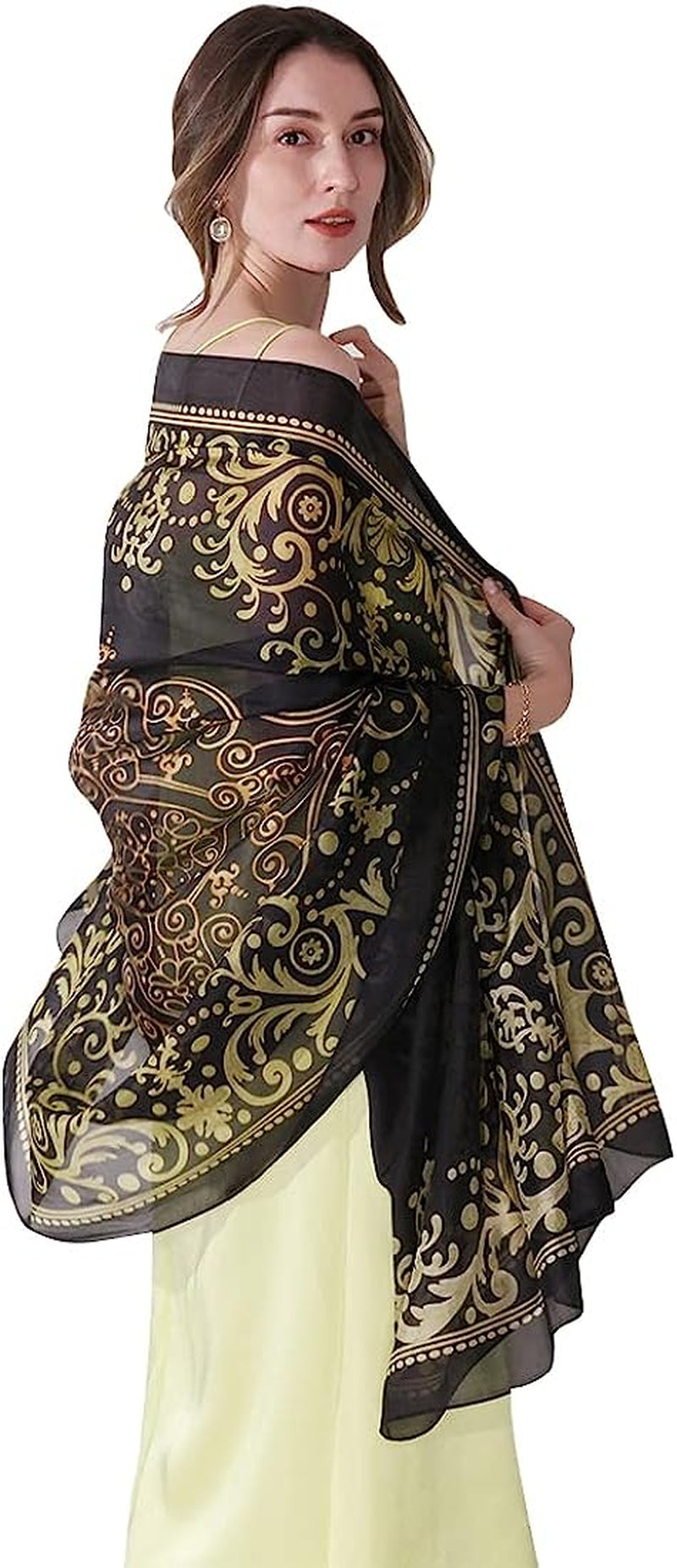 Xinmurffy Mulberry Silk Fashion Travel Scarf for Women Lightweight Large Pashmin