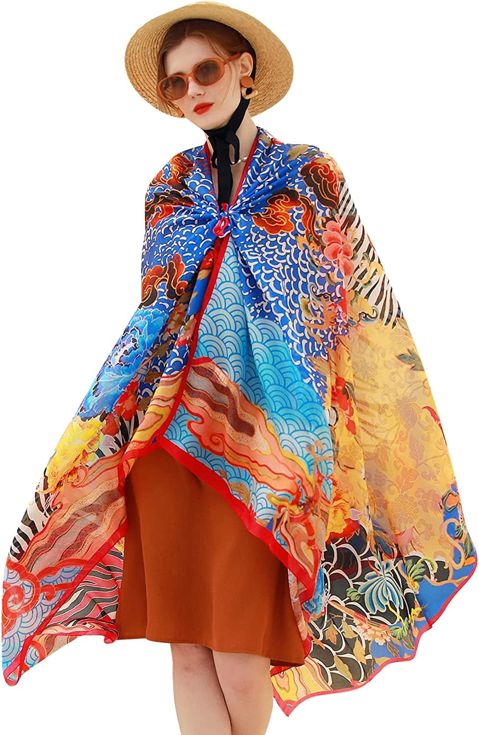 Xinmurffy Mulberry Silk Fashion Travel Scarf for Women Lightweight Large Pashmin