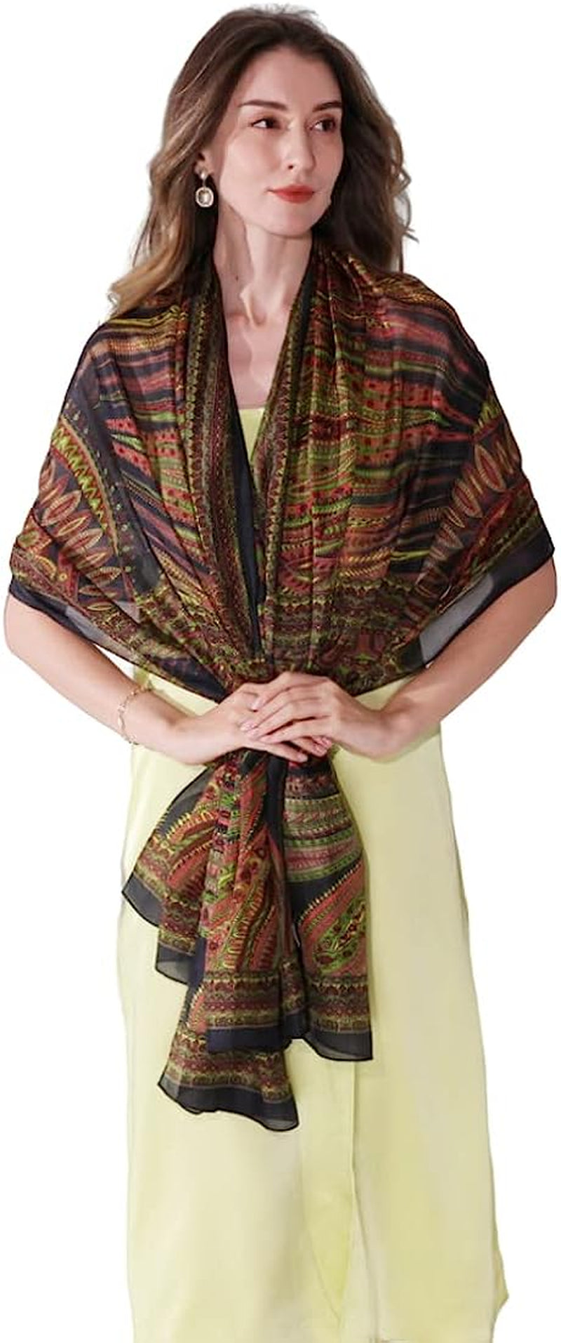 Xinmurffy Mulberry Silk Fashion Travel Scarf for Women Lightweight Large Pashmin